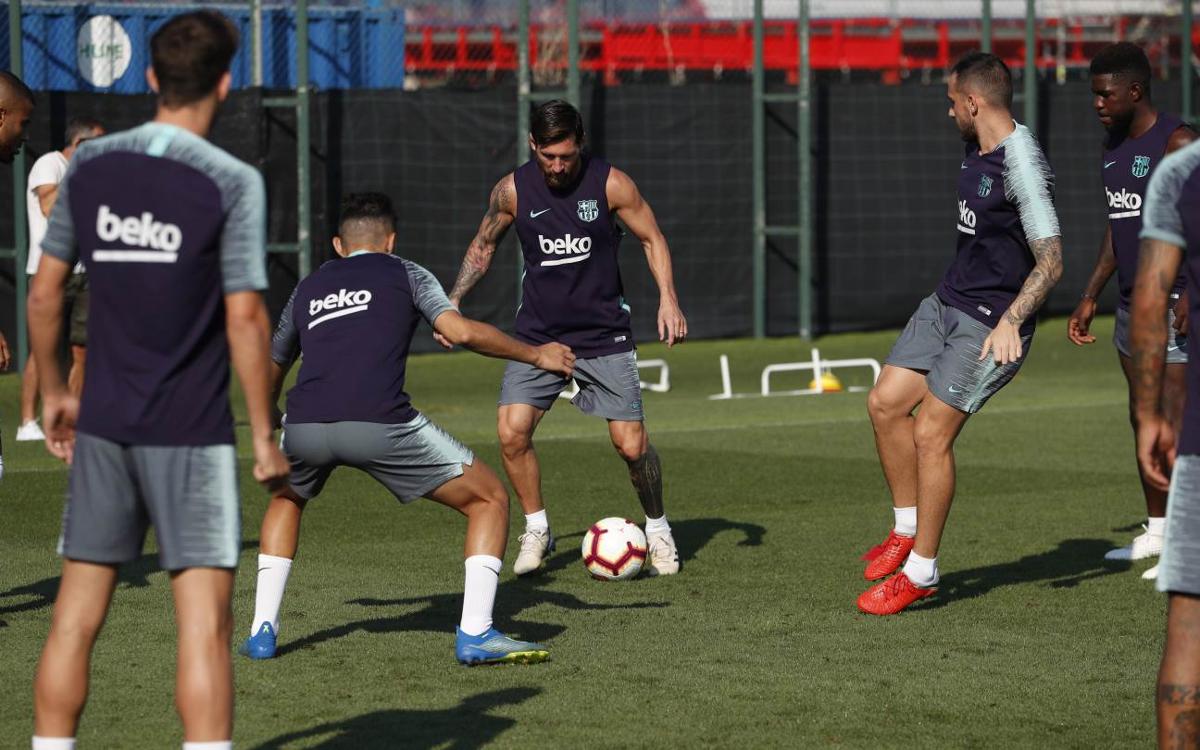 Preparing for the match against Valladolid