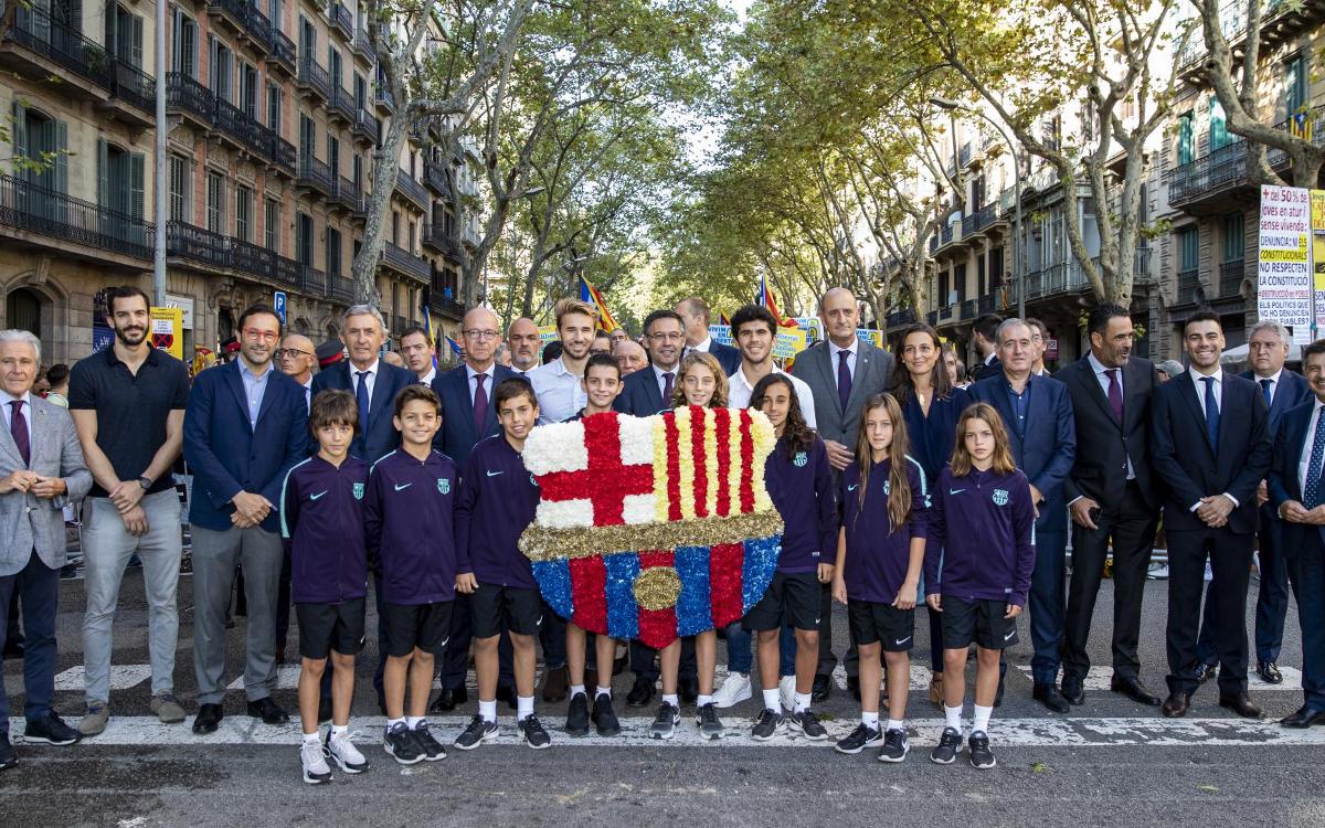 El FC Barcelona celebra la Diada Nacional de Catalunya del 2018