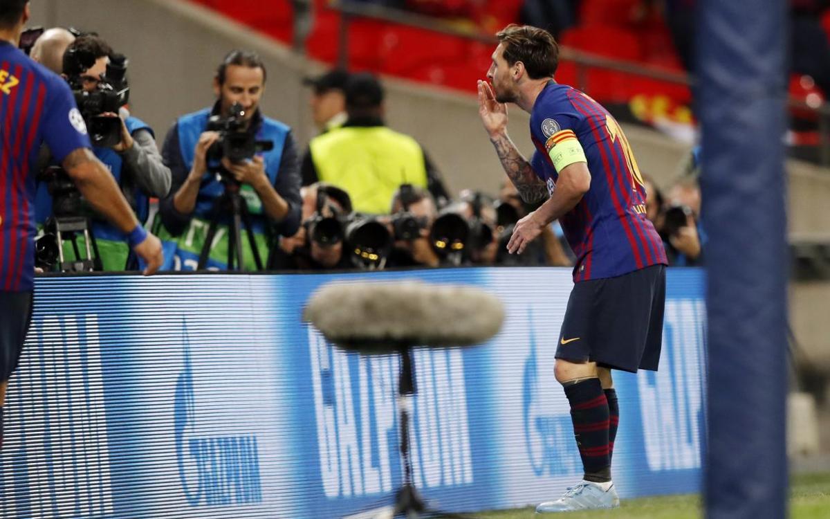 Vidéo - Le récital complet de Messi à Wembley contre Tottenham (2-4)