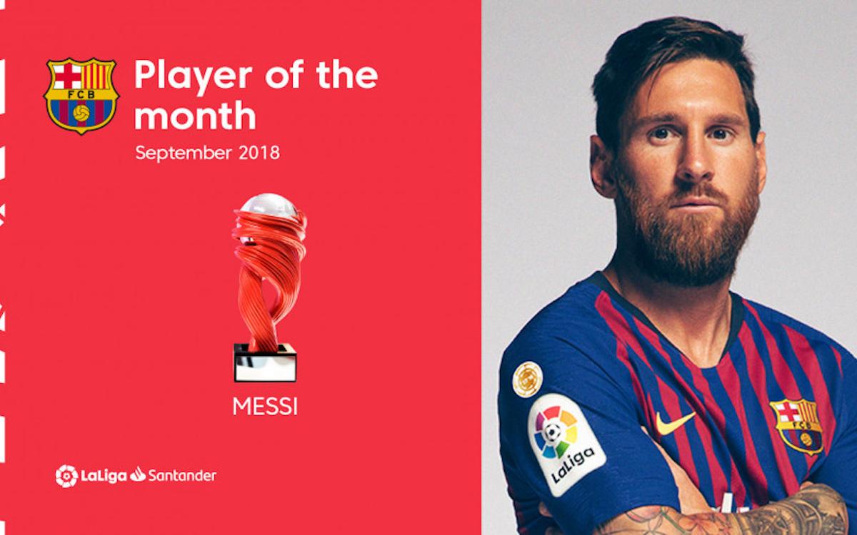 Lionel Messi named La Liga Player of the Month for September 