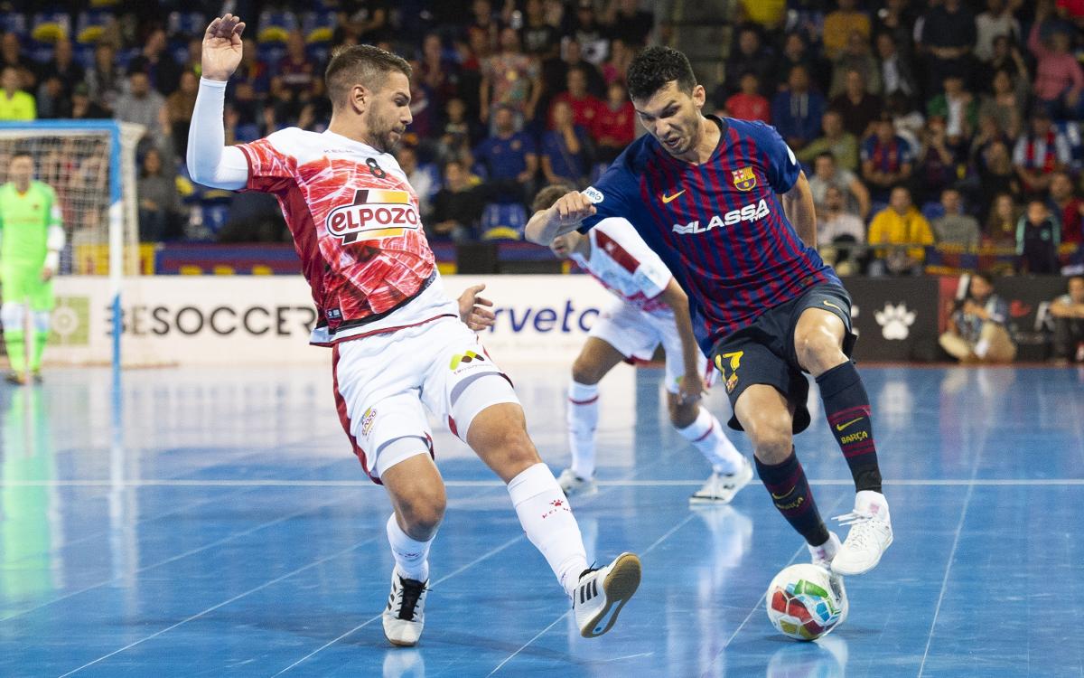 Barça Lassa - ElPozo Murcia: Reparto de puntos en el Palau (3-3)