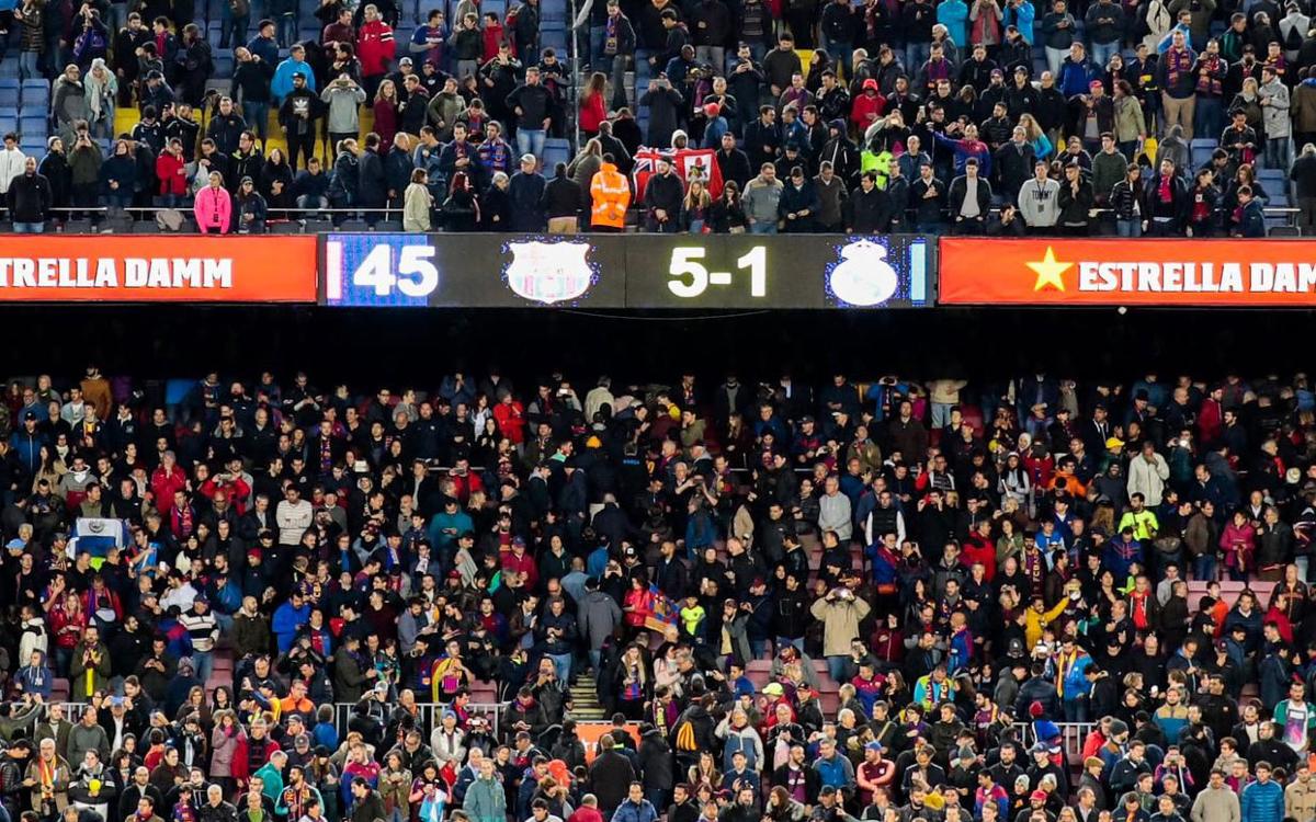 El FC Barcelona se impone por 5-1 al Real Madrid... 64 años después