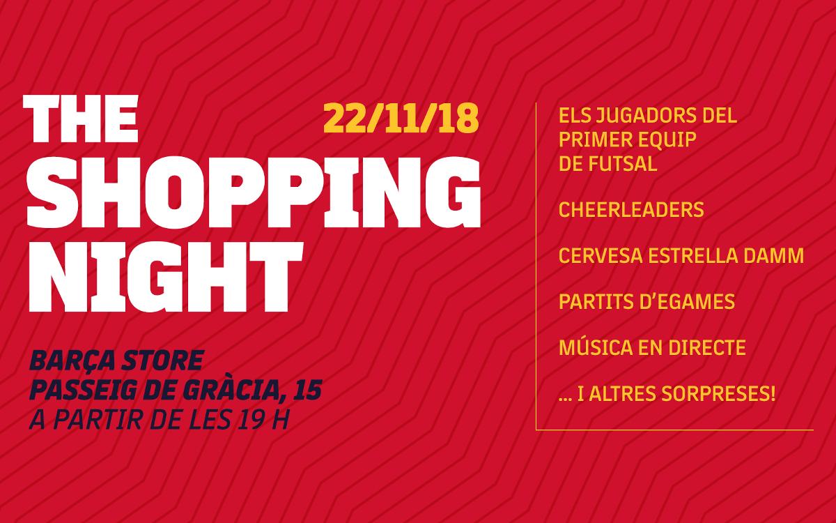 Arriba la Shopping Night a la Barça Store de Passeig de Gràcia