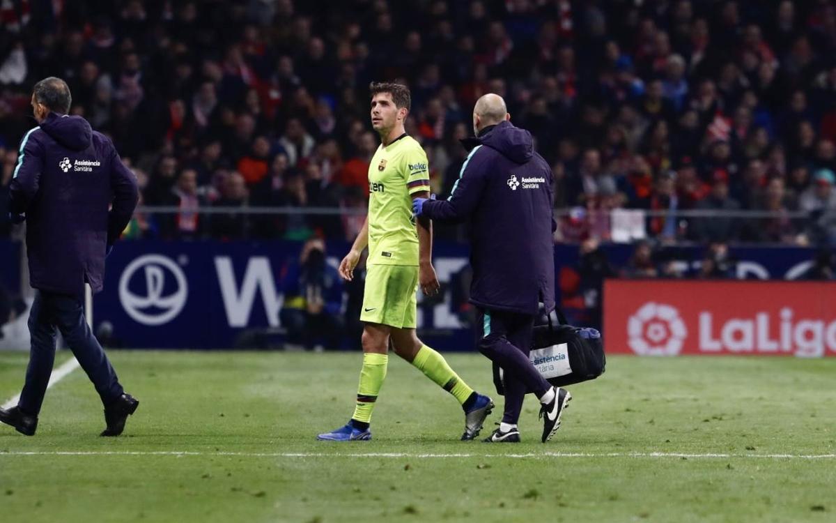 Sergi Roberto hamstring injury: out 3-4 weeks