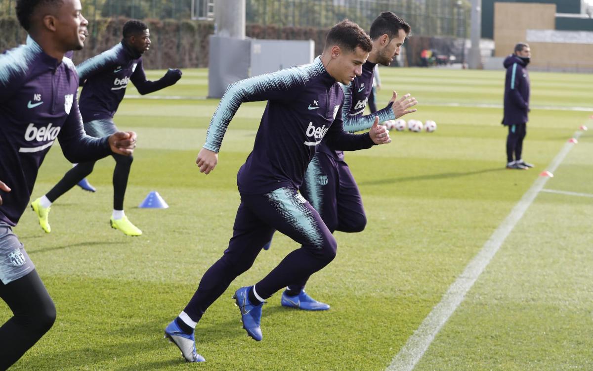 Training after win, with focus on Copa del Rey