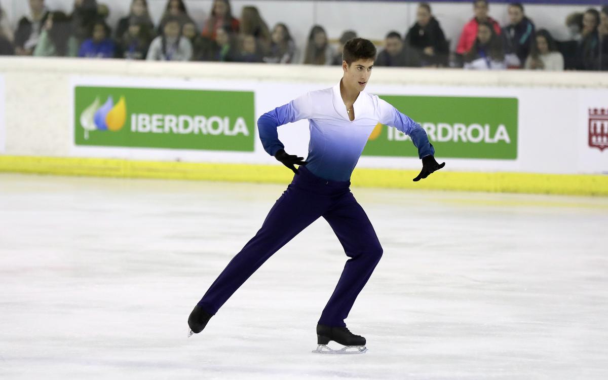 Aleix Gabara en el campionat d'Espanya de patinatge artístic sobre gel