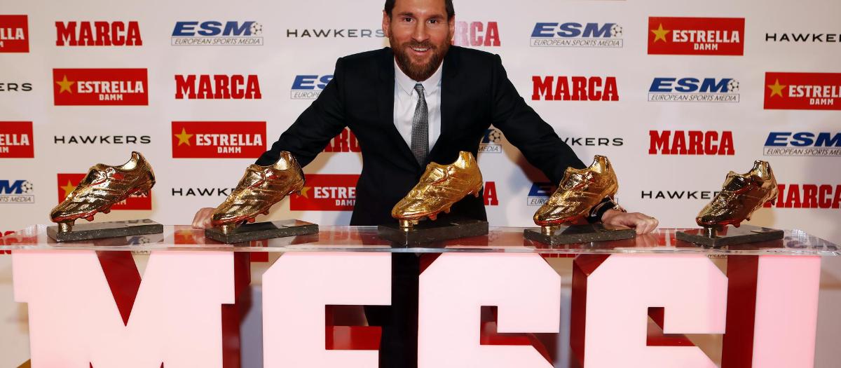 Leo Messi recibe su quinta de Oro