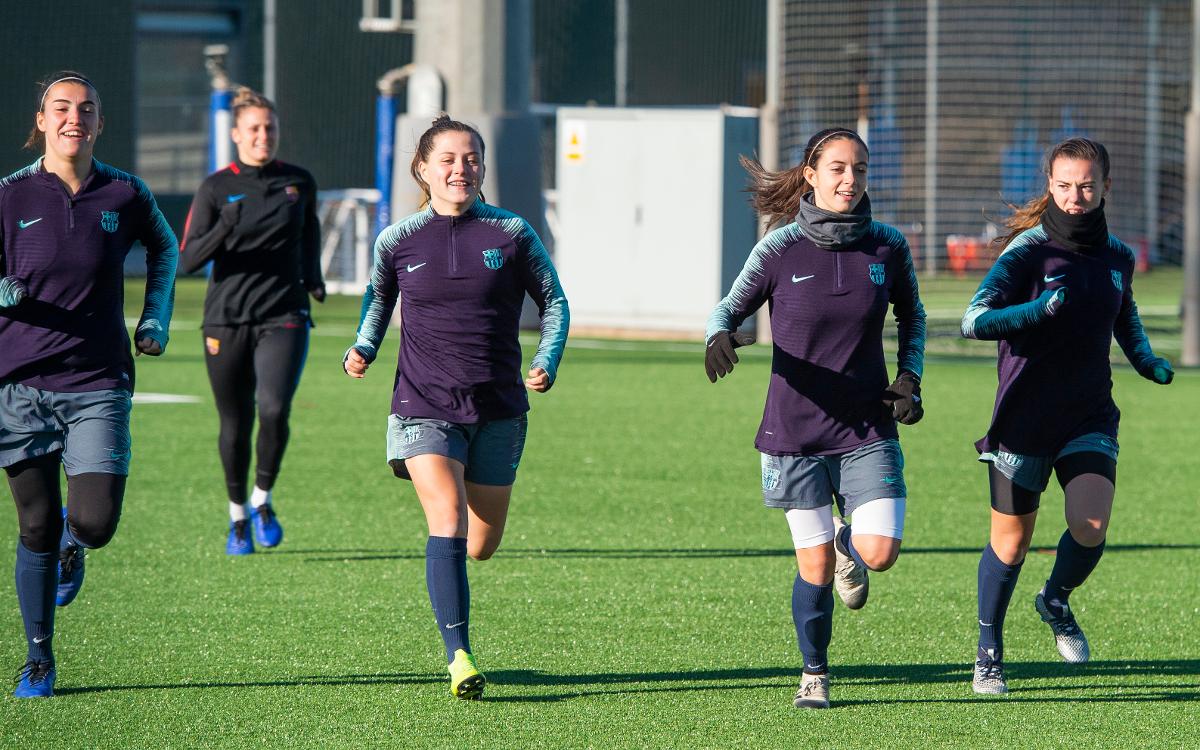 Primer entrenament del 2019 del Barça Femení