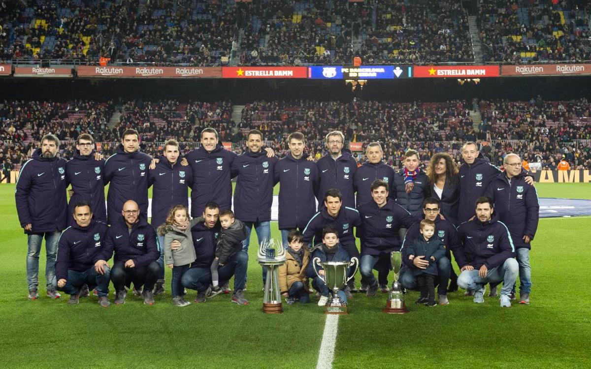 El Barça Lassa mostra el segon triplet del 2018 al Camp Nou