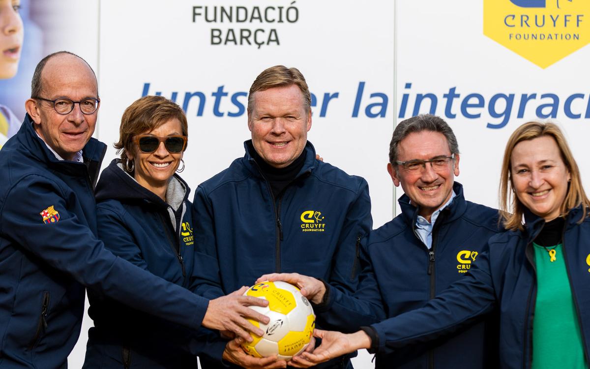 Les fundacions Barça, “la Caixa” i Johan Cruyff inauguren el Cruyff Court Ronald Koeman