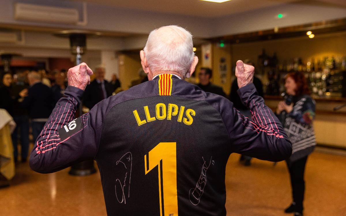 Llopis, el exjugador de más edad del Barça
