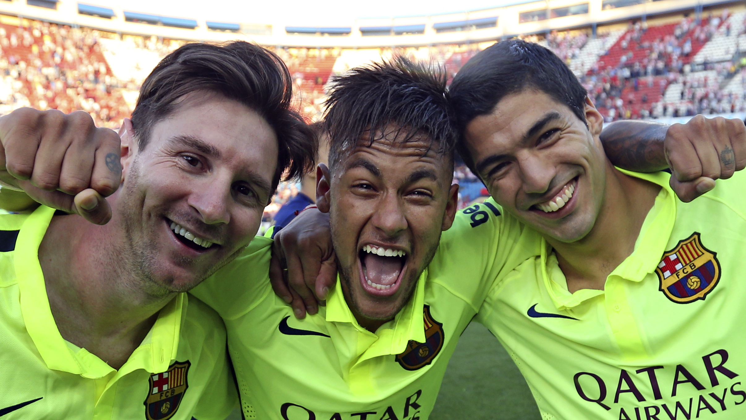 Messi, Suárez and Neymar Jr -Europe's top strike force