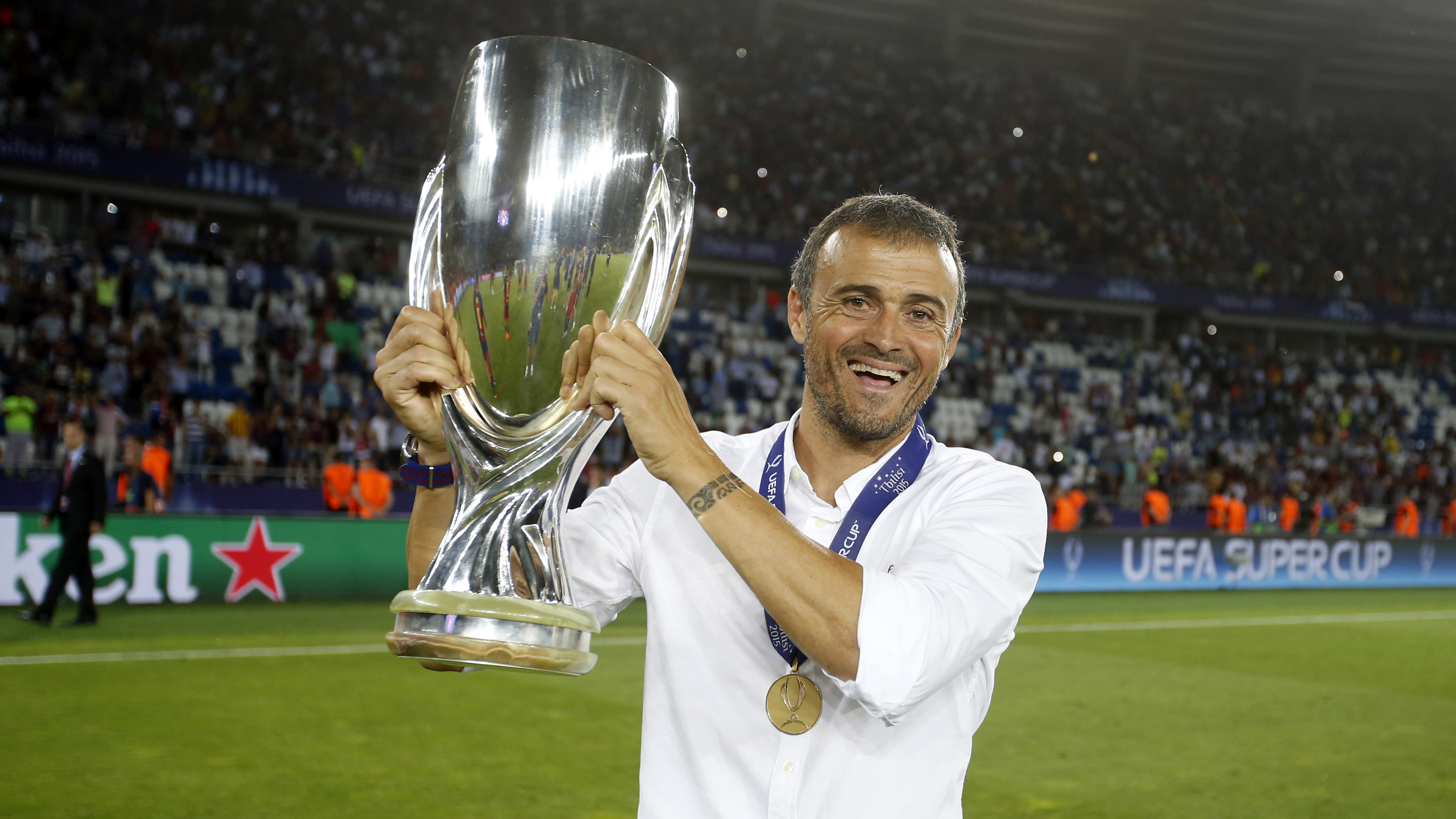 Luis Enrique becomes fourth winner of European Super Cup as player and  manager