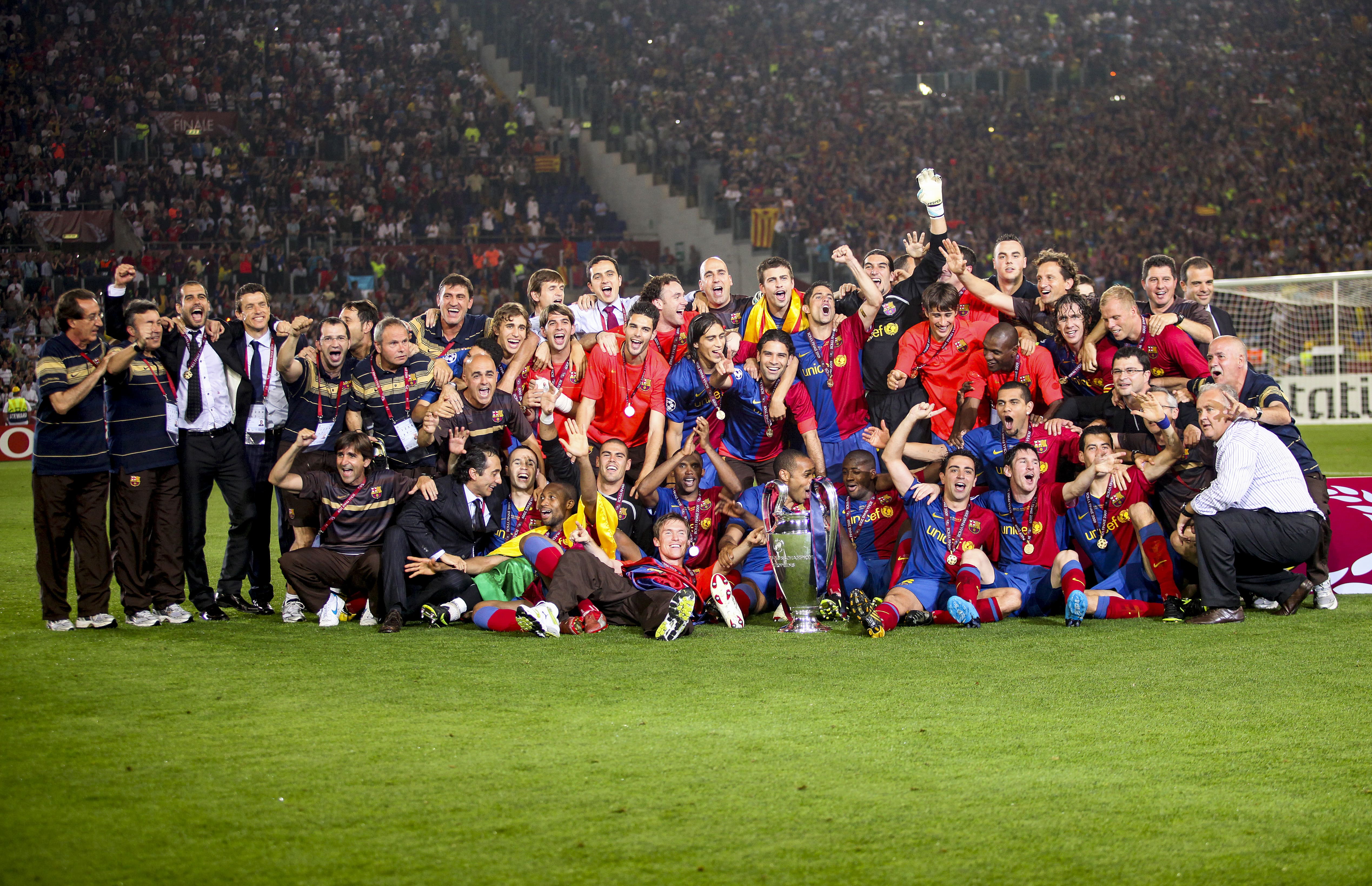 FC Barcelona European Champions League winners 2009 football trading cards 