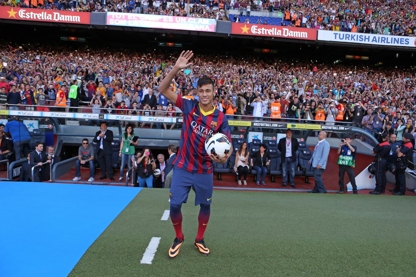 2013年、ネイマール、バルサの選手としての初日