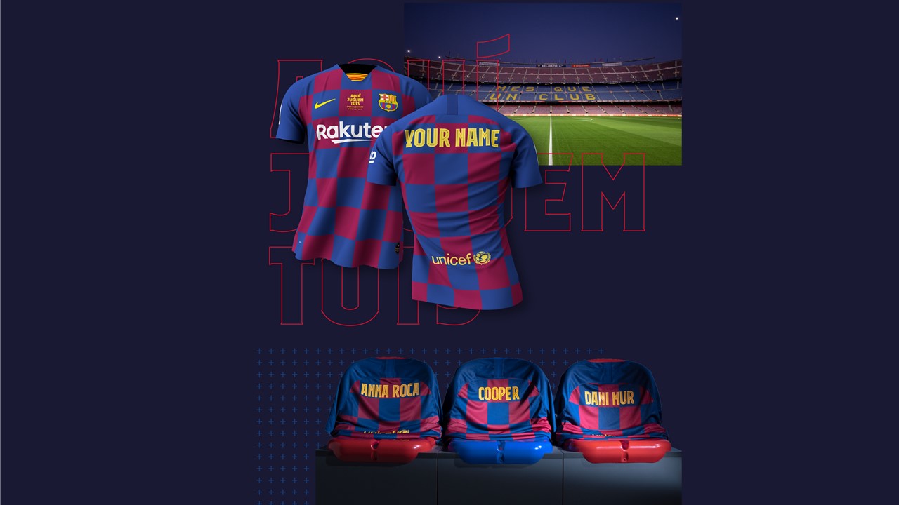personalised barcelona jersey