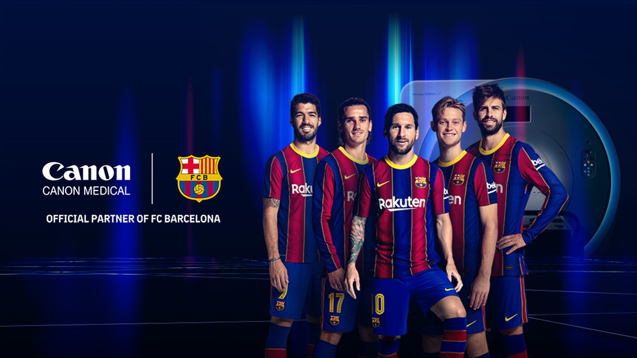 FC バルセロナとキャノンメディカルシステムズ、5年間のスポンサー契約を延長