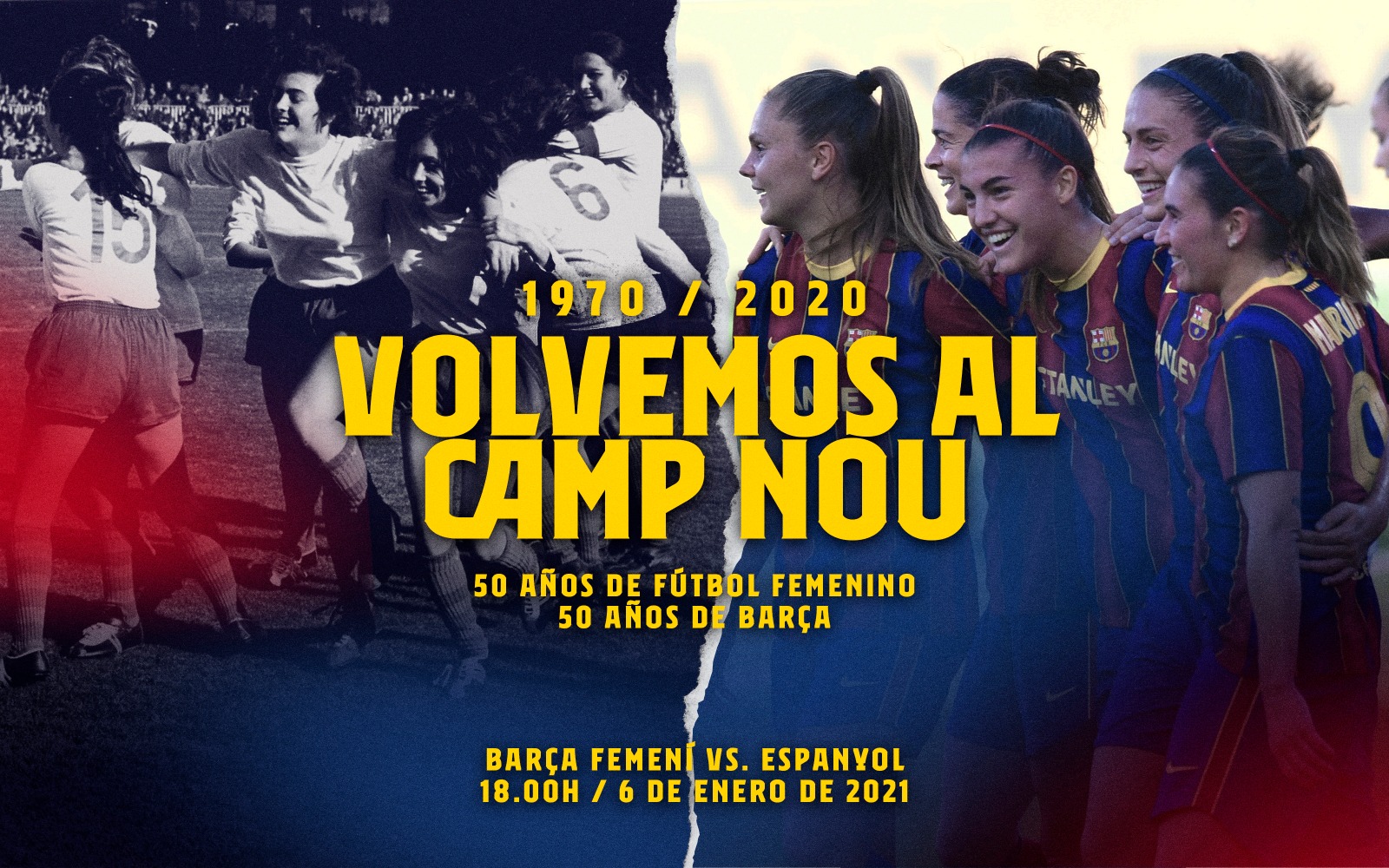 El Barça Femení regresa al Camp Nou 50 años después del primer partido  disputado por las pioneras en el Estadio