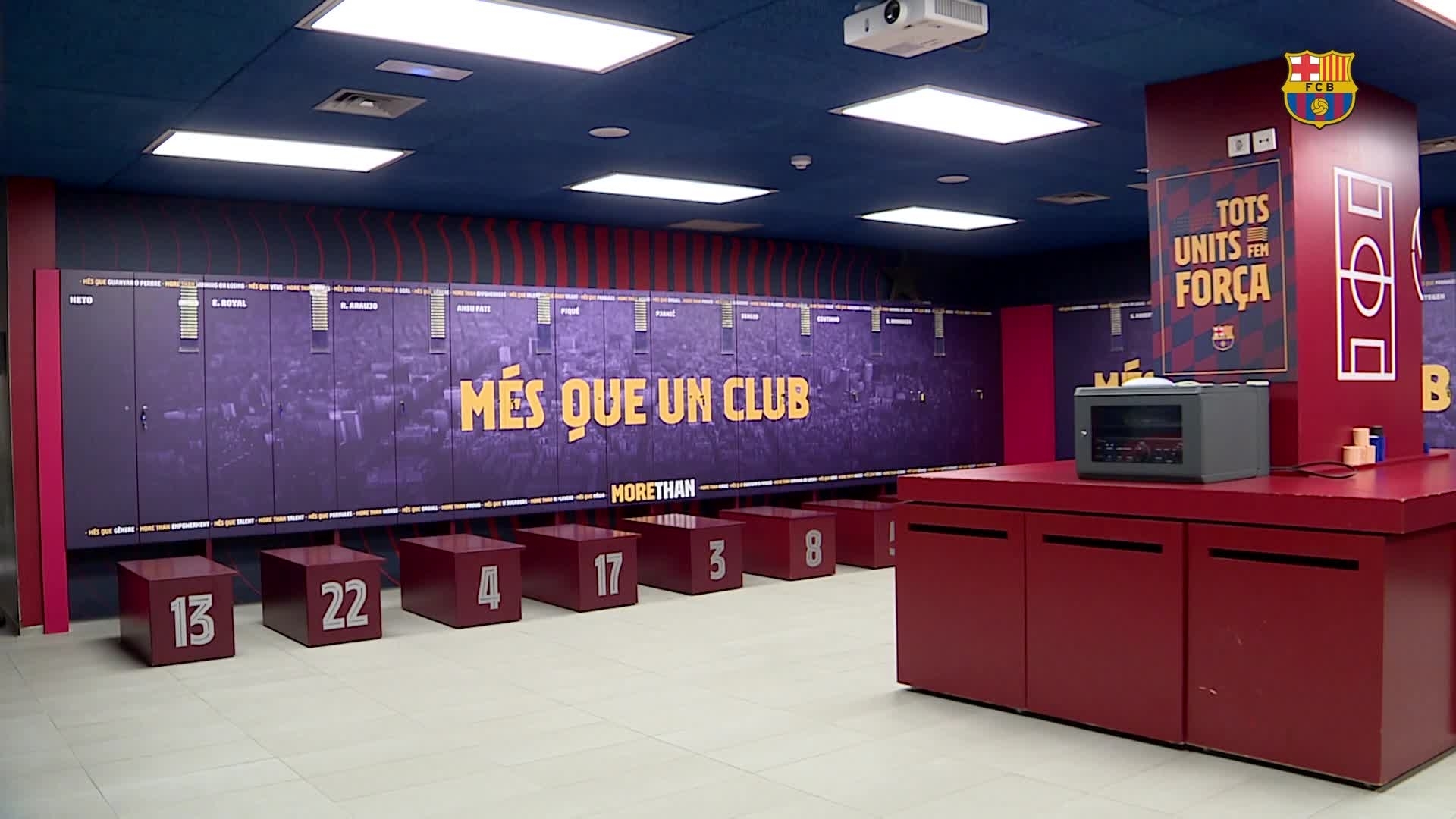 The Barça dressing room