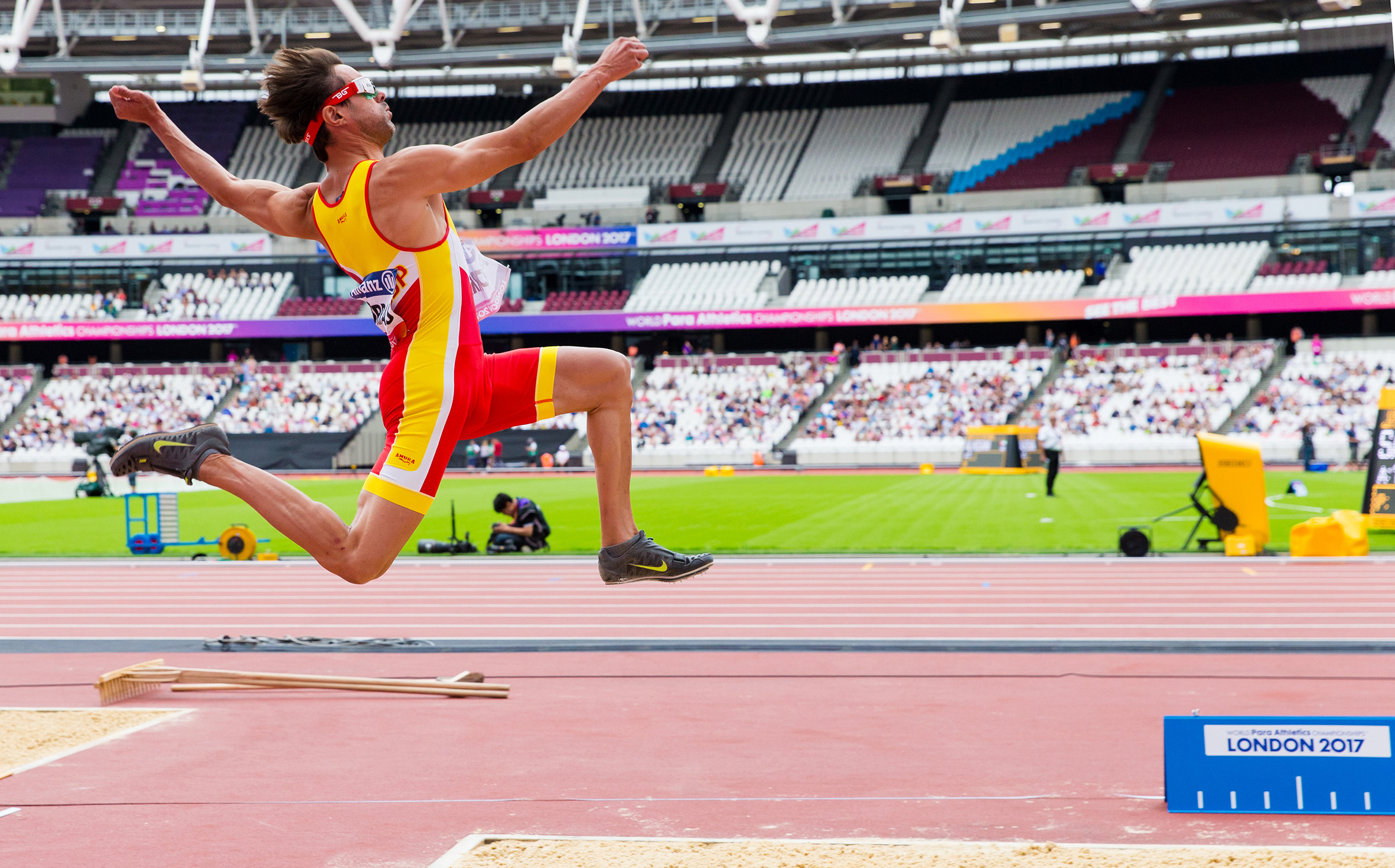 Xavi Porras, quinto en la final de salto de longitud de los Juegos