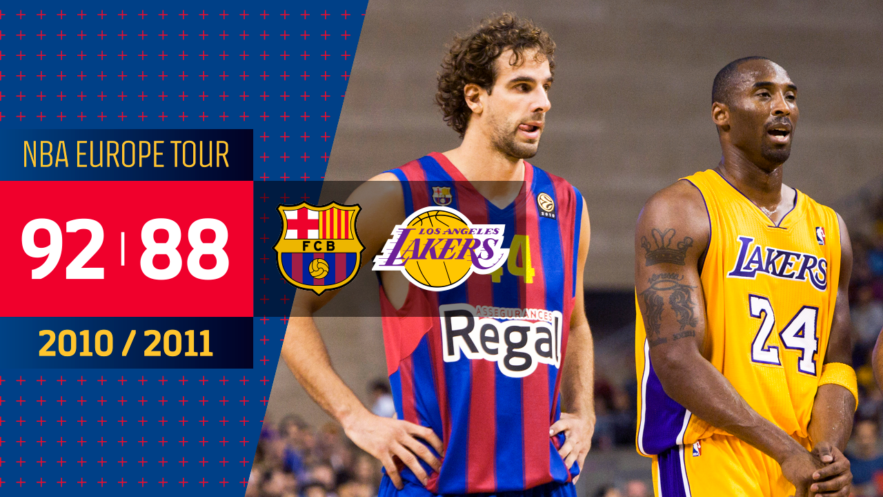 Barcelona beats NBA champion Lakers 92-88