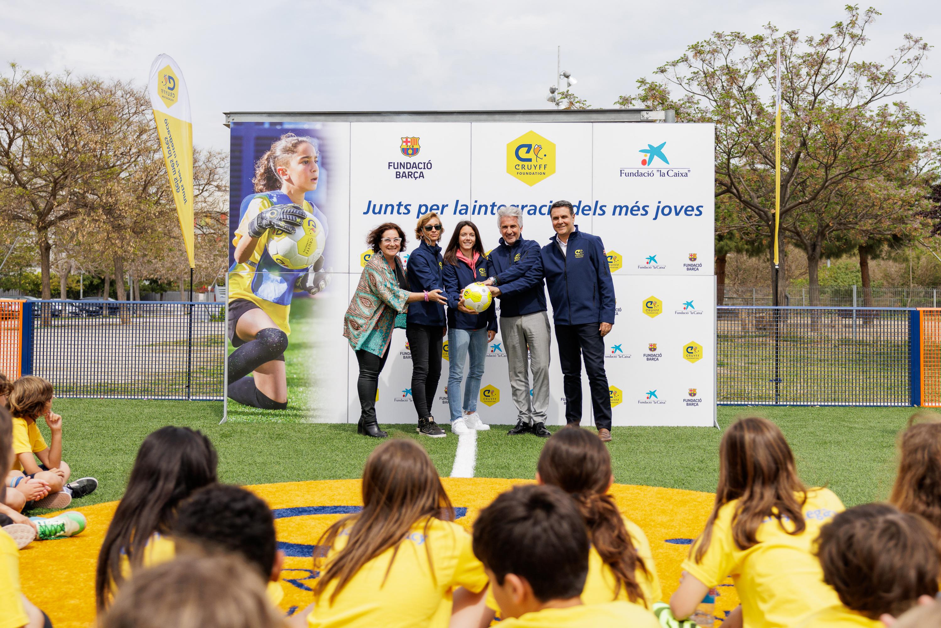 Inauguración del Cruyff Court Aitana Bonmatí en Sitges