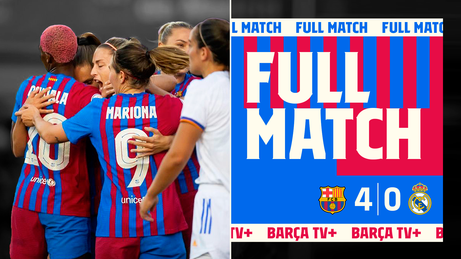 FULL MATCH Barça Women 4-0 Real Madrid Copa de la Reina 2021/22