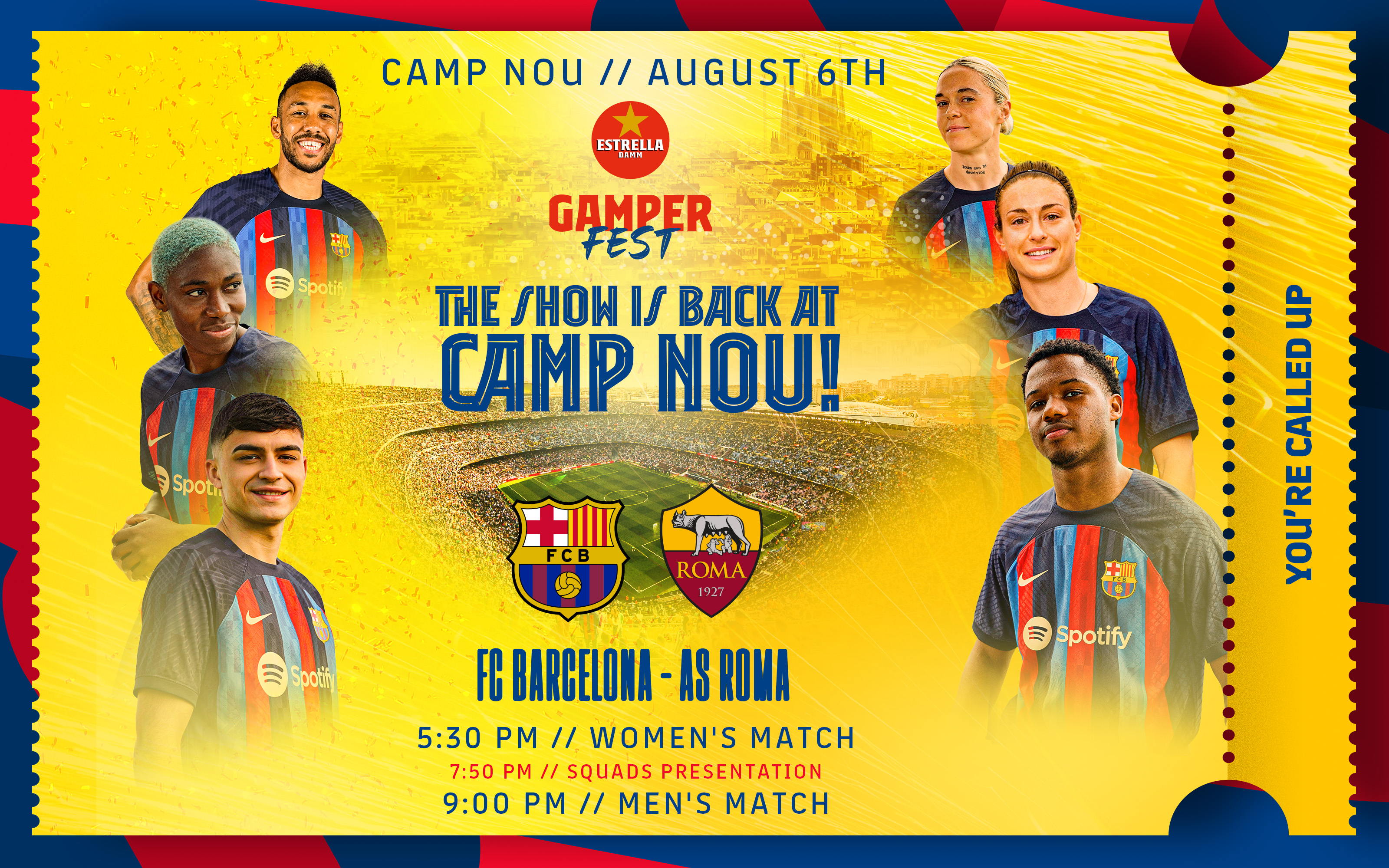 Barca To Face As Roma In Gamper On August 6