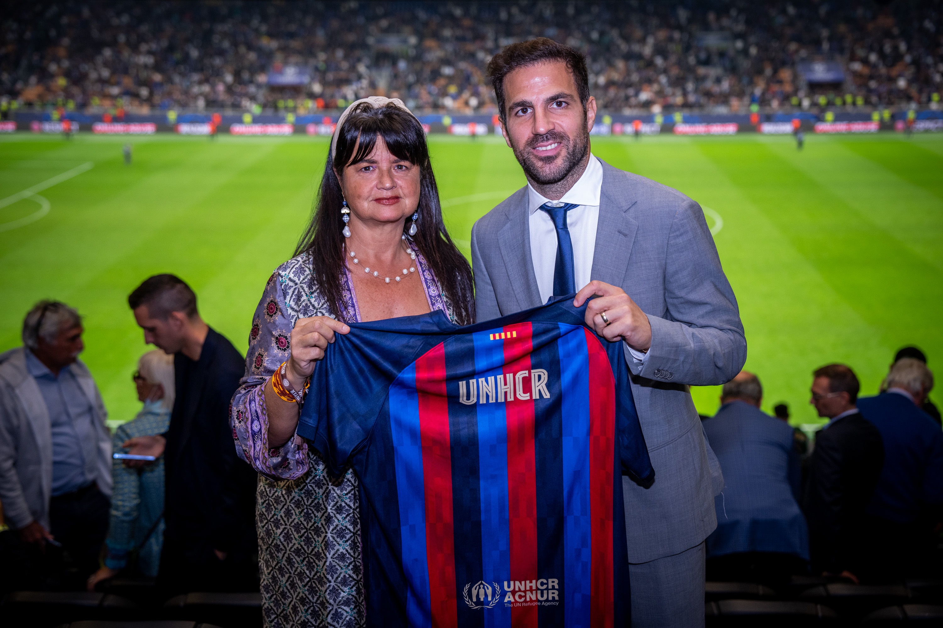 Former player Cesc Fabregas supports the OHCHR/ACNUR alliance with FC Barcelona and Fundación