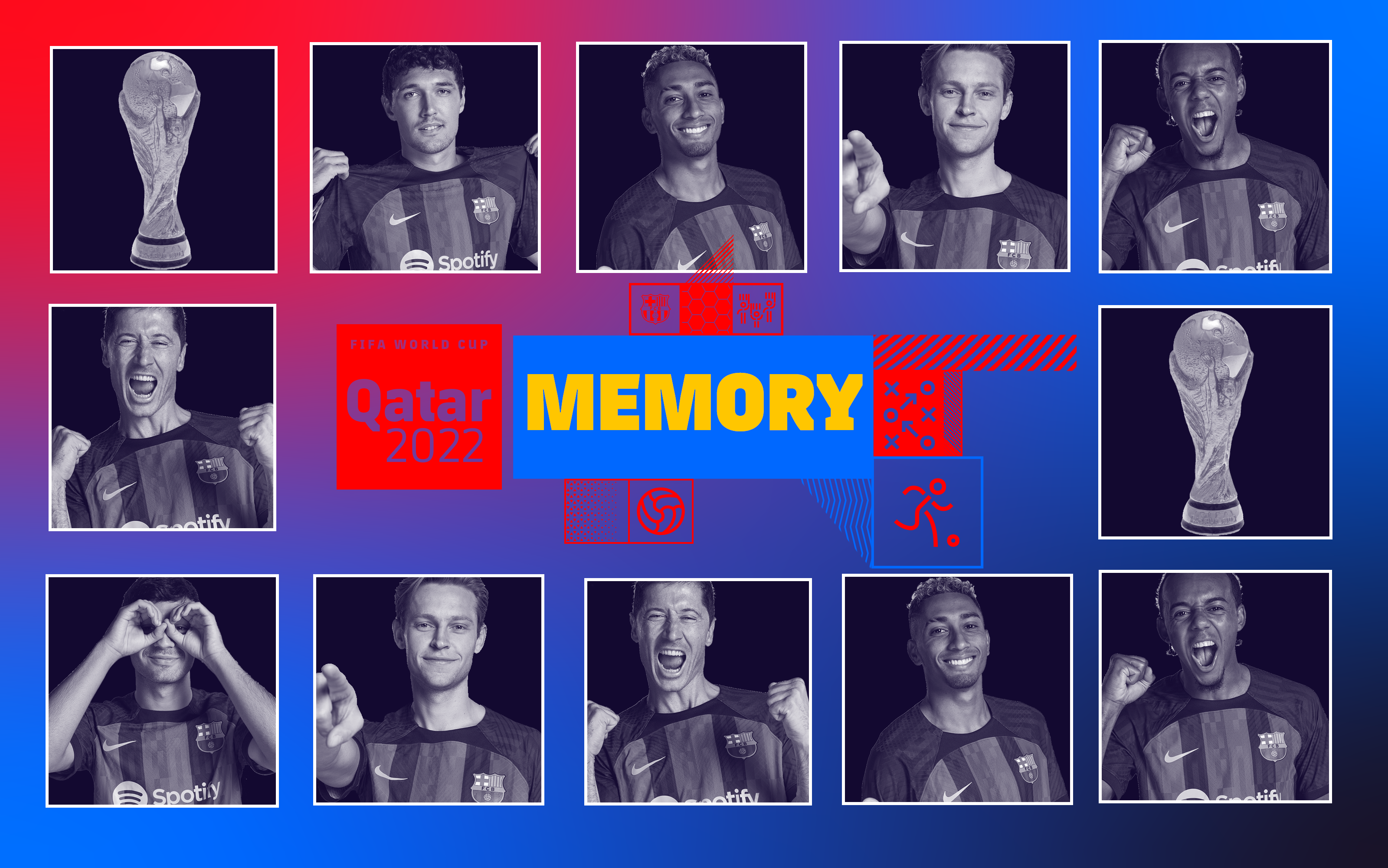The FC Barcelona Memory Test Match the World Cup players