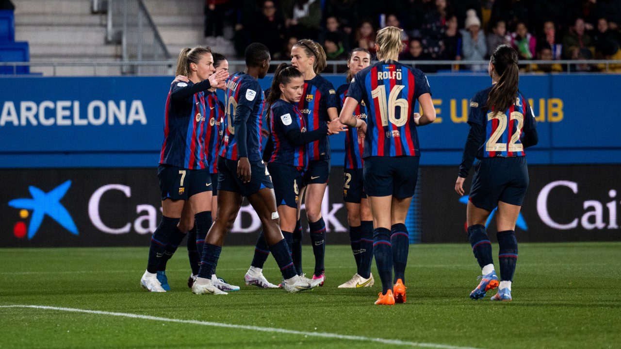 Posiciones de fútbol club barcelona femenino contra levante las planas