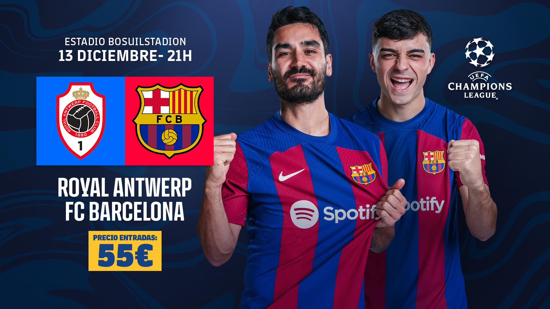 Entradas para el Royal Antwerp FC Barcelona, disponibles para Peñas