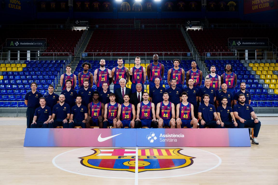 Official Barça basketball team photo for 2025/2026 season taken