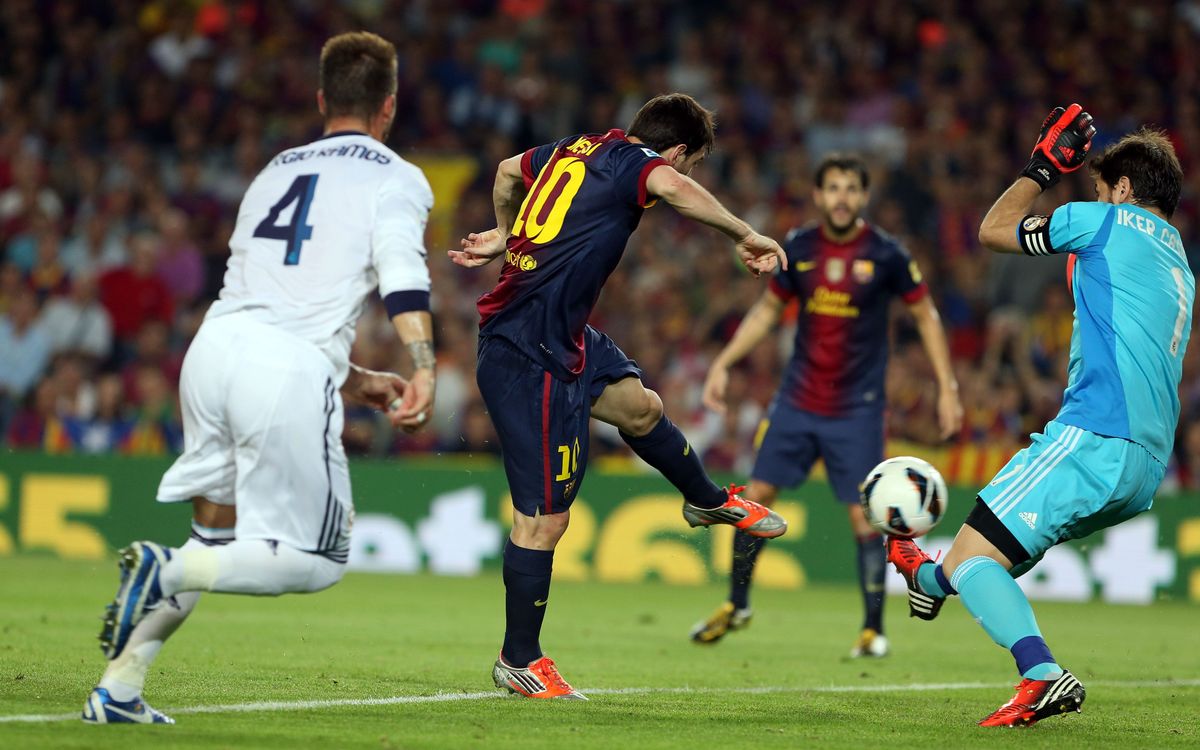 Messi marque lors du 1-1 contre le Real