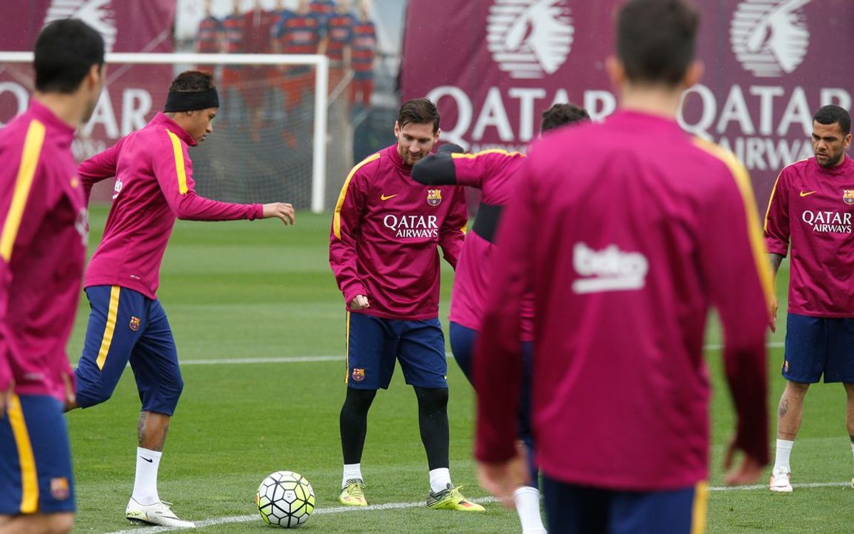 Final training session before the derby
