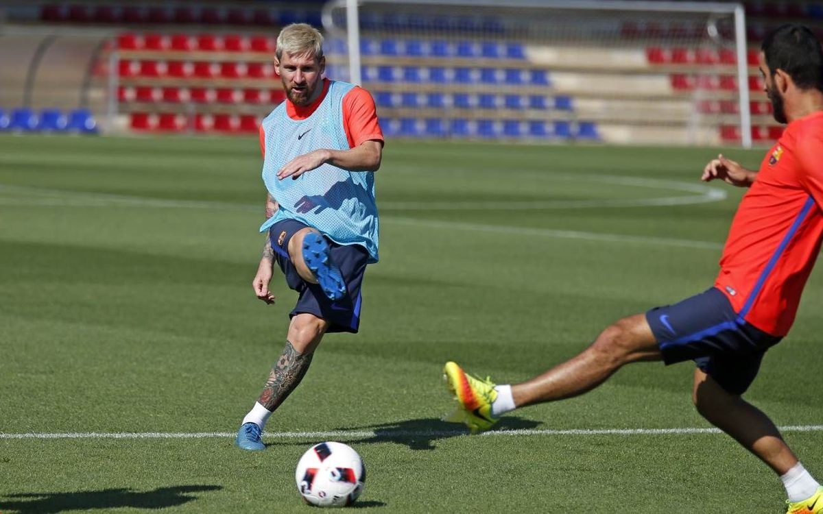 Penultimate FC Barcelona training session before Spanish Super Cup