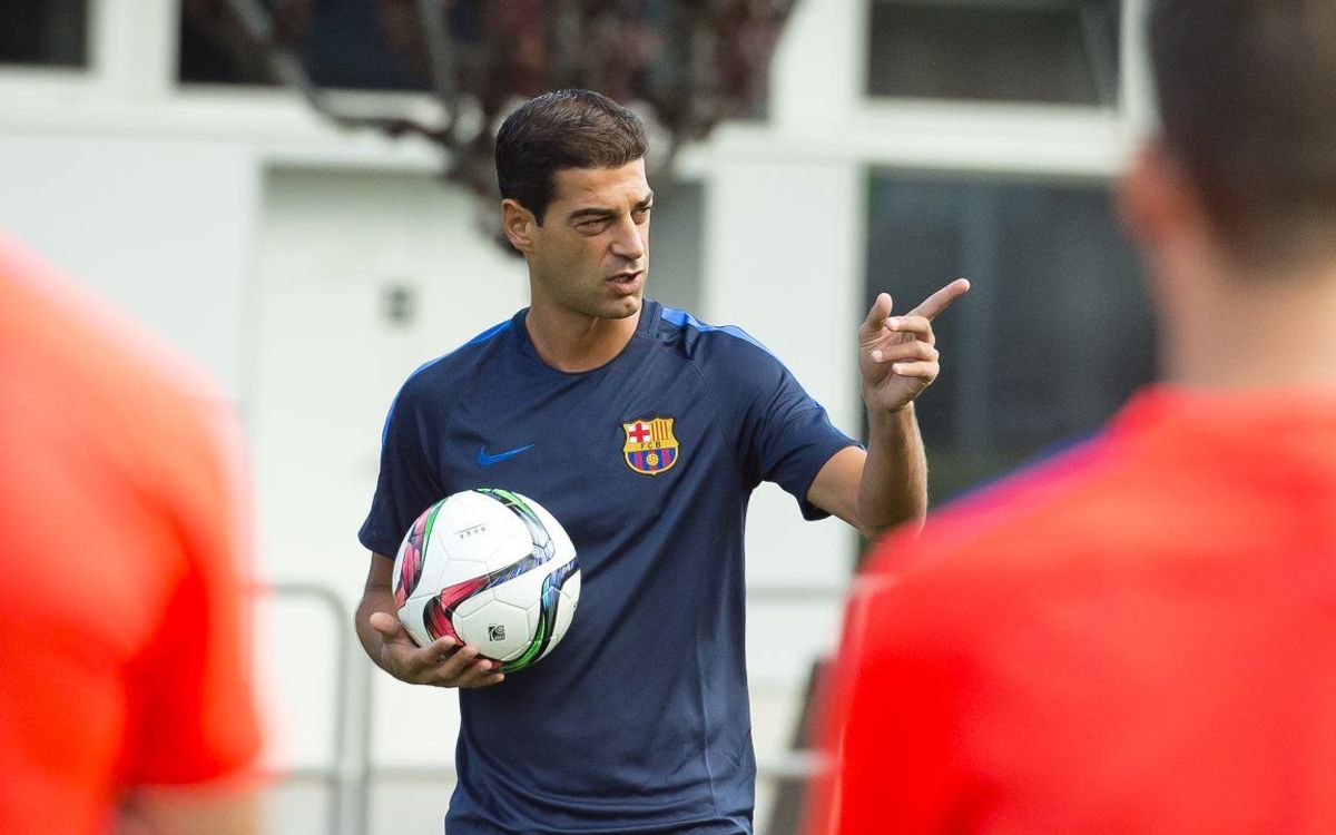 FC Barcelona B manager Gerard López discusses the first week back at work