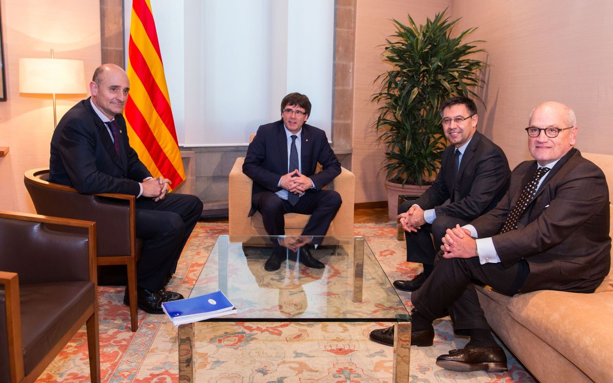 Institutional meeting between FC Barcelona and President of the Generalitat