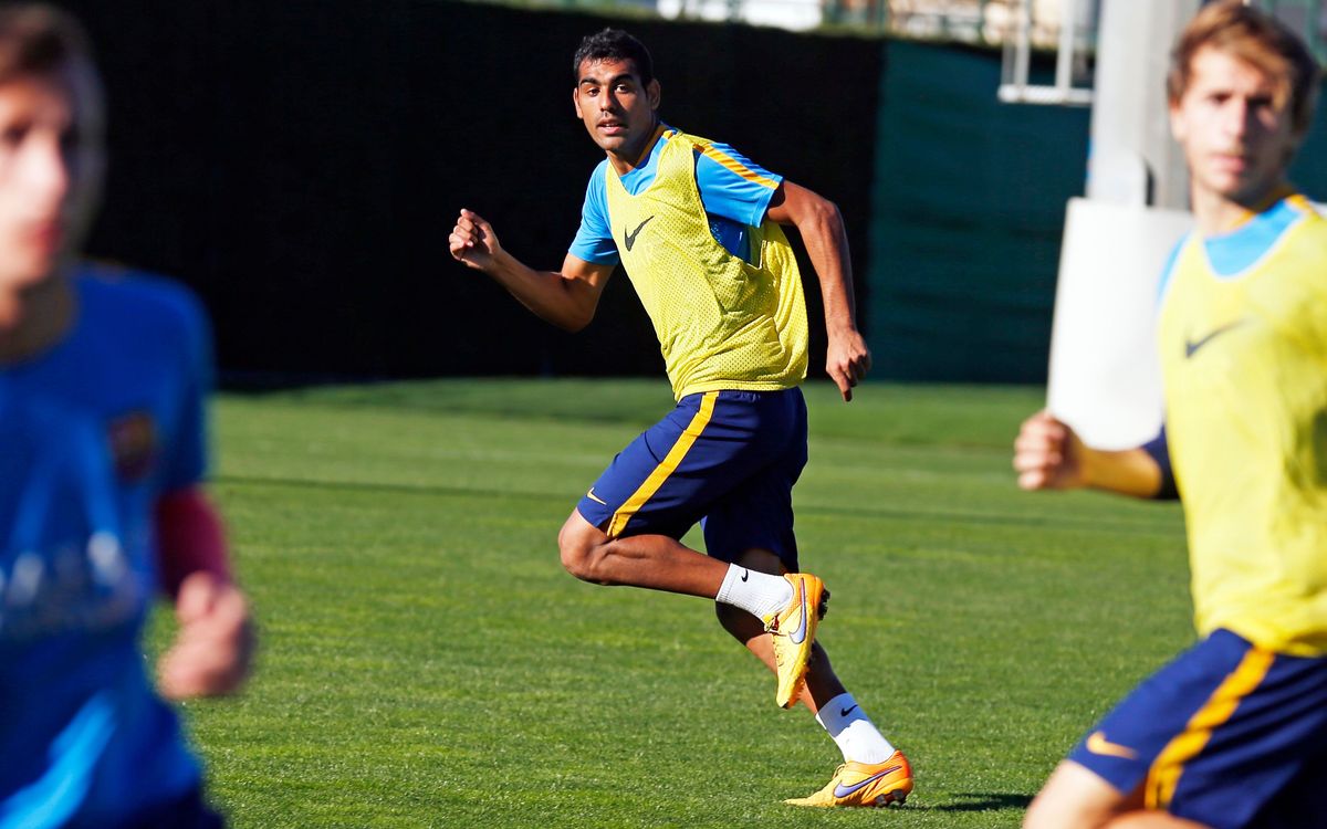 Fali, training in his time at Barça B