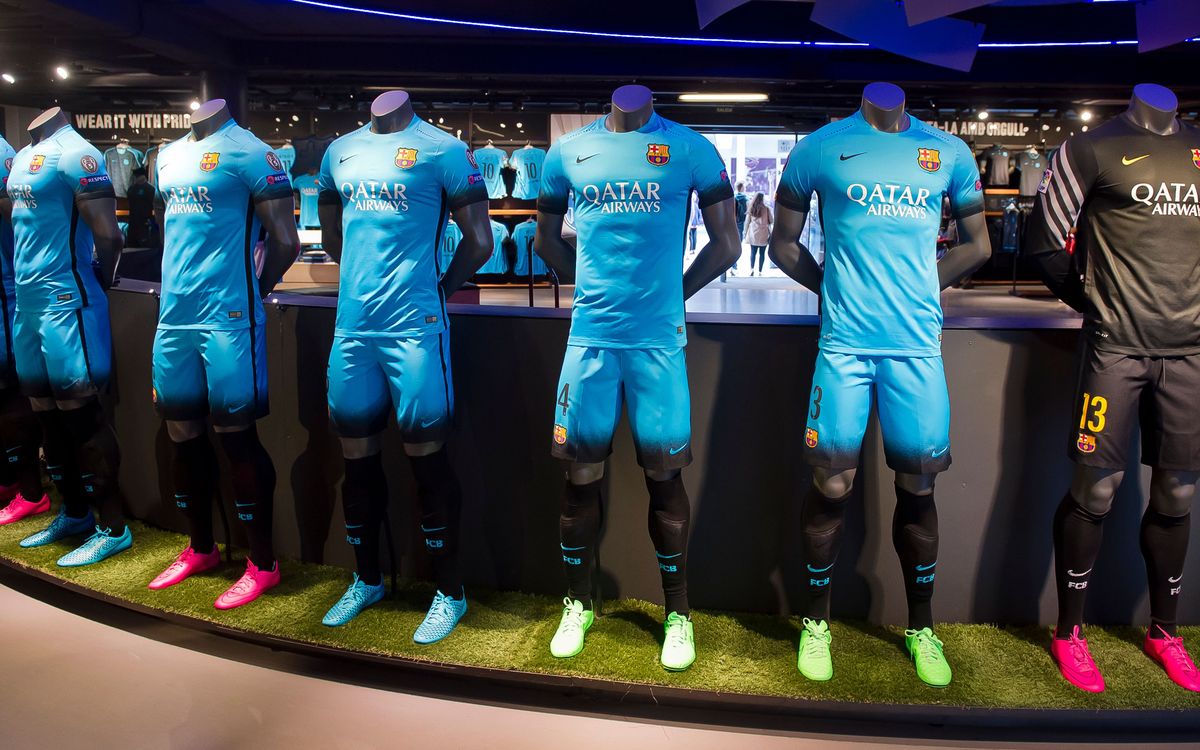 FC Barcelona's electric blue kit is on sale now