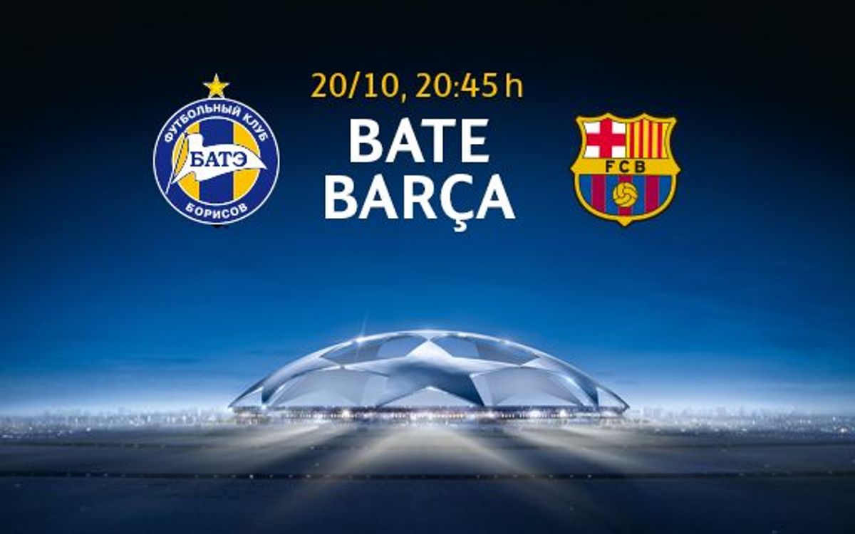 Tickets applications for BATE Borisov v FC Barcelona from Wednesday 30 September
