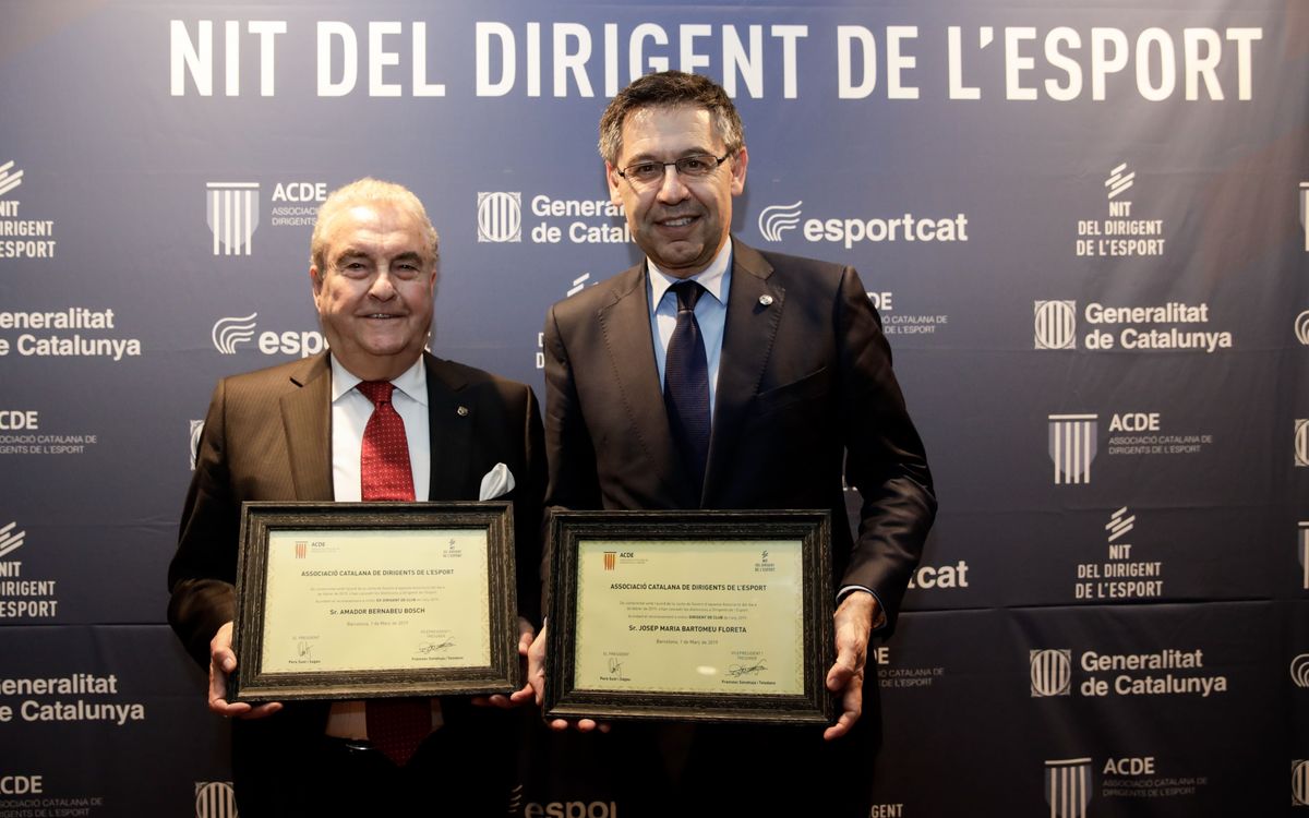 Bartomeu i Bernabéu, premiats a la Nit del Dirigent