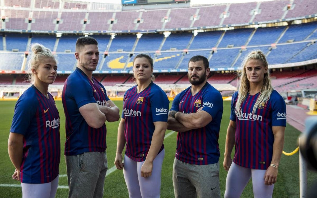 Crossfit stars visit the Camp Nou