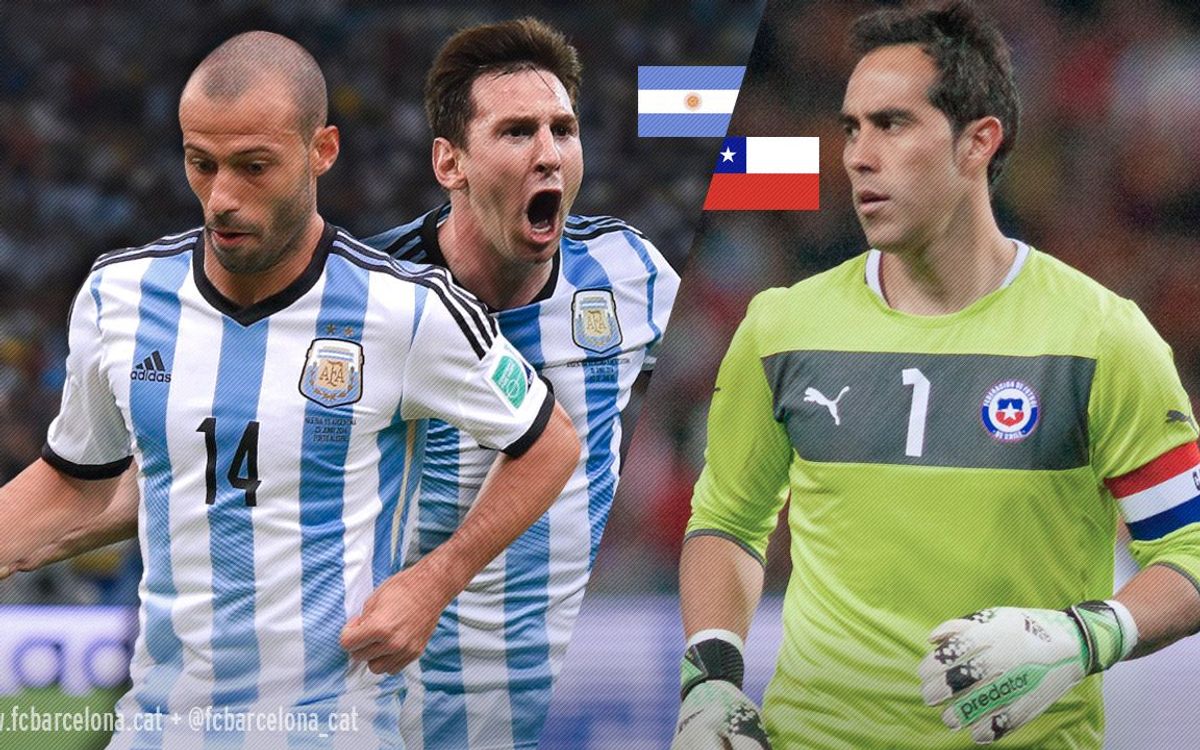 Bravo's Chile and Messi and Mascherano's Argentina contest Copa América final