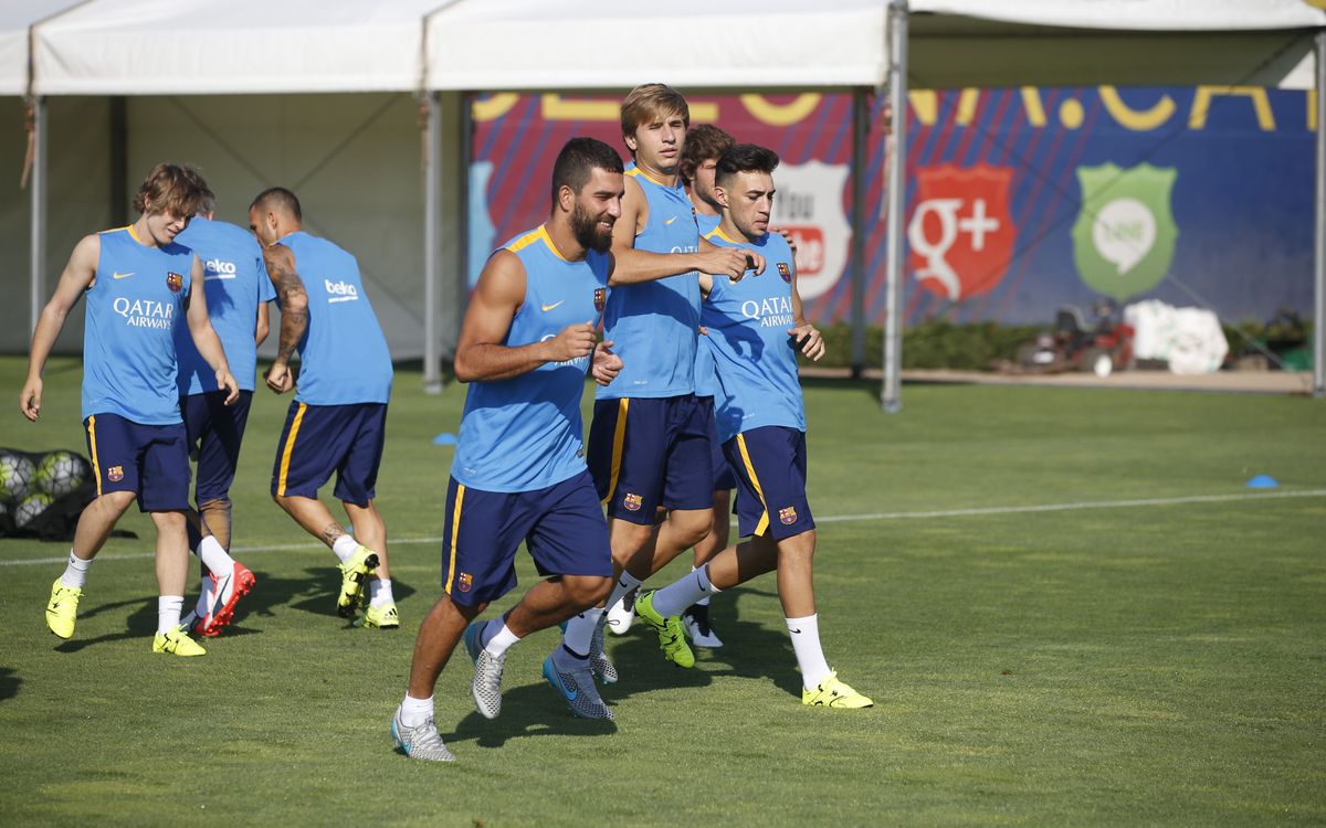 First Barca Training Session For 15 16