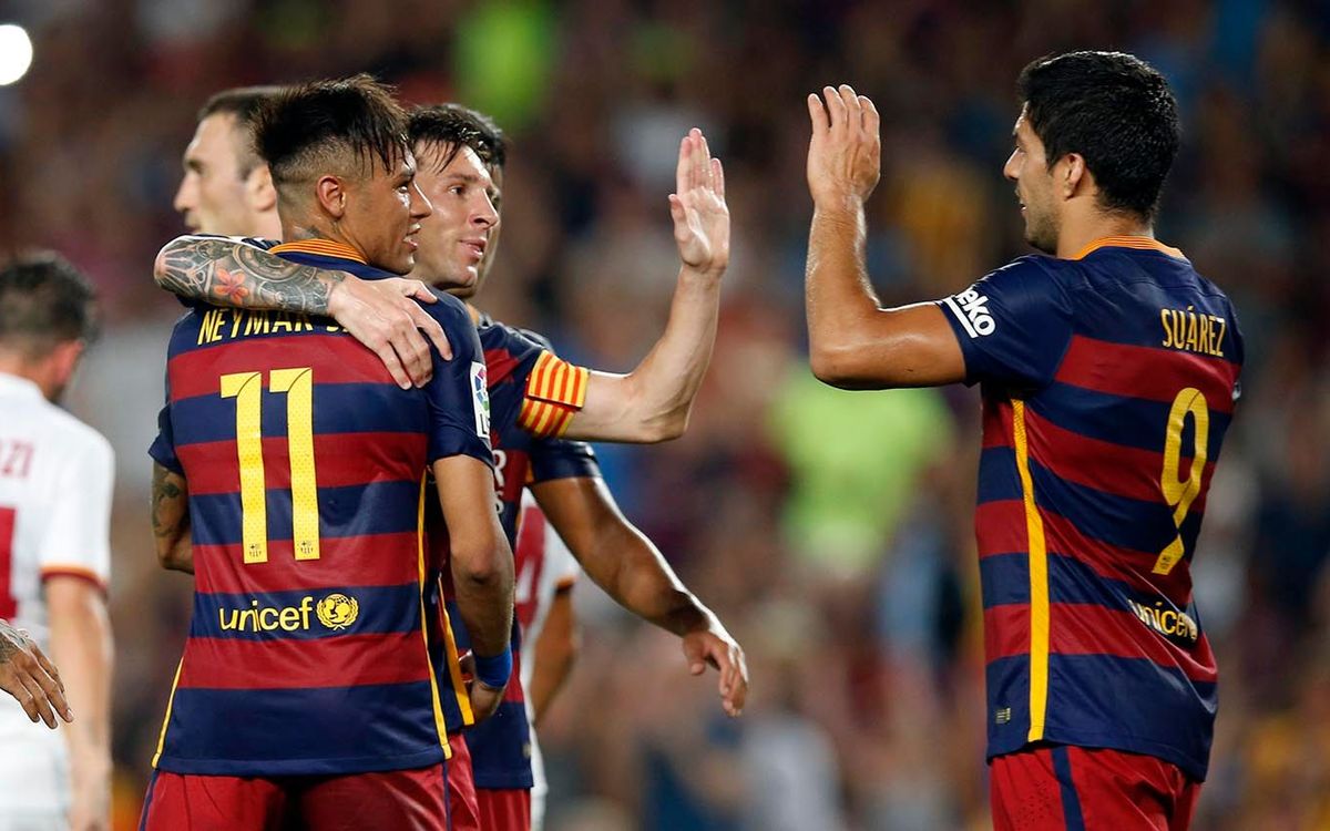 Happy Gamper for FC Barcelona against Roma (3-0)