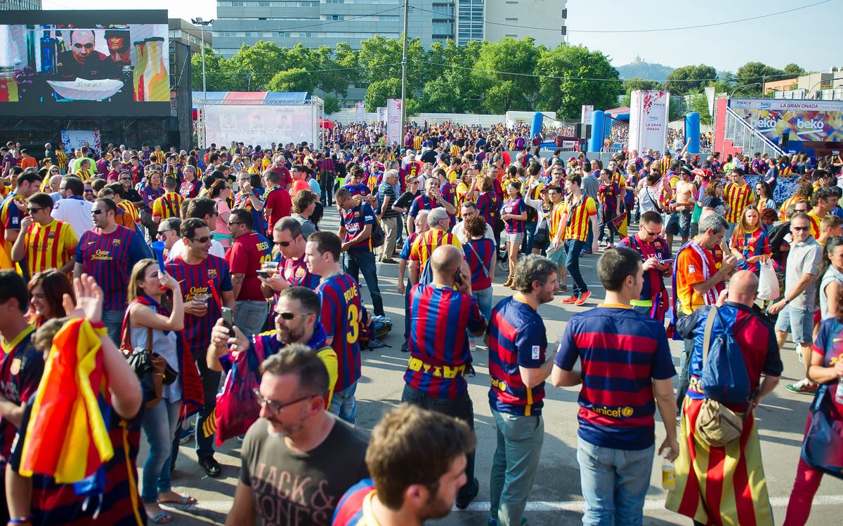 La Fan Zone, punt de trobada de l'afició del Barça
