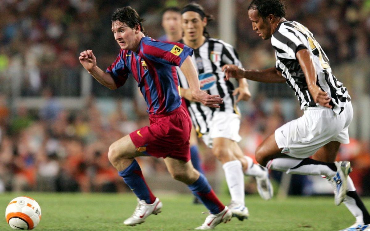 Messi durante el Gamper 2005 / FCB