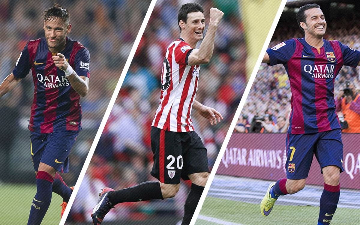 Neymar, Pedro, and Aritz Aduriz fight for Spanish Cup scoring title