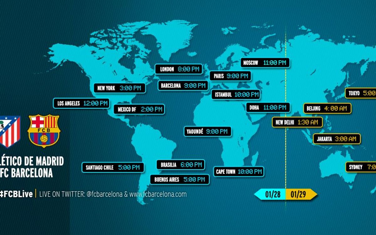 When and where to watch Atlético Madrid v FC Barcelona